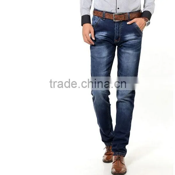 Fashion Straight Slim Jeans Classic Denim Trousers Fall Winter Elastic Long Pants Quality Trousers photo-2