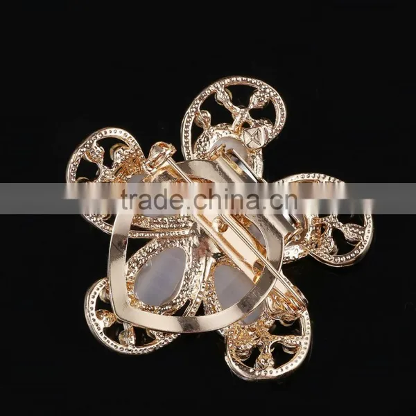 Three Pearls Rhinestone Brooch Pins,Cappa Rhinestone Buckle photo-4