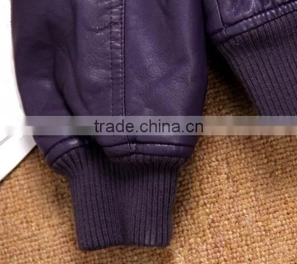 Hot Selling Pu Leather Jackets for Girls Children Wholesale Clothing photo-5