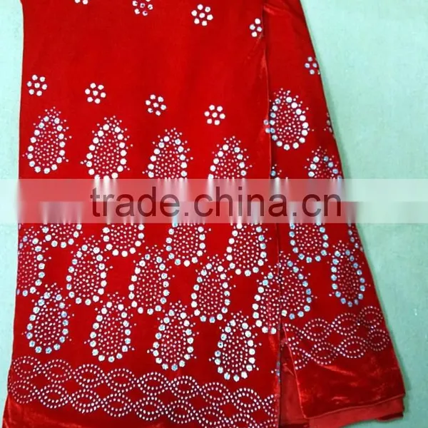 Beautiful Elegant Velvet Lace /high Quality Fashion Pattern Velvet Dress photo-4