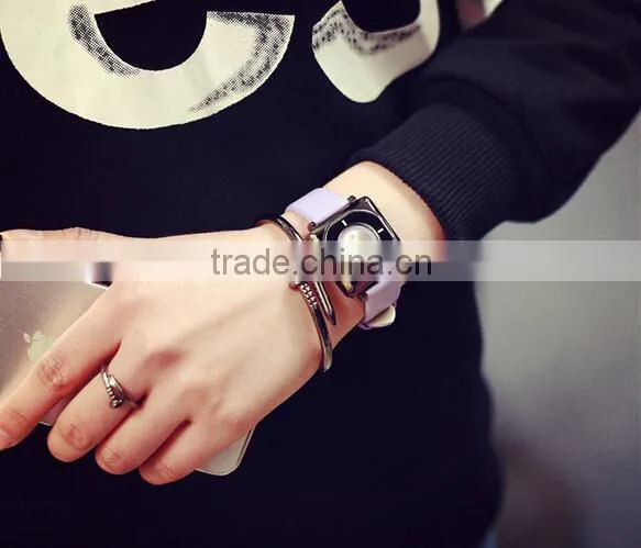 Unisex Watch, Square Personalization Watch, Women Watches, Antique, Brass Watch, Vintage Style Leather Watch photo-4