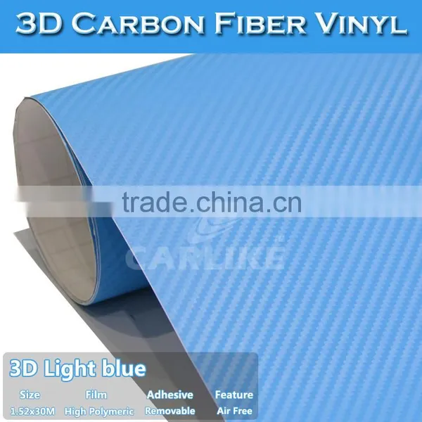 Blue 3D Sticker Carbon Fiber With Air Bubble Free photo-5