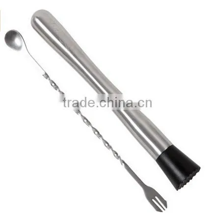 Stainless Steel Muddler,Bar Muddler,Cocktail Muddler With Mixing Spoon photo-2