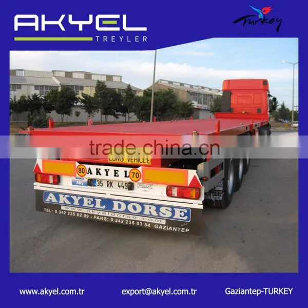Turkish Manufacturer Direct Supplier Hot-selling Flatbed Load 40ft Container Semi Trailer