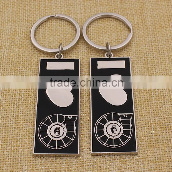 Custom Shape Color Filled Superman Engraved Metal Keychain photo-2