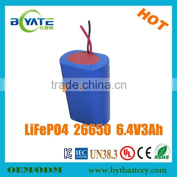 High Quality 100% DOD 3000times LiFePO4 6.4V Battery Pack Manufacturer photo-3