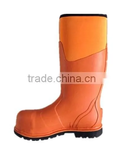 Men Yellow Safety Rubber Boots Composite Toe Cap Shoes