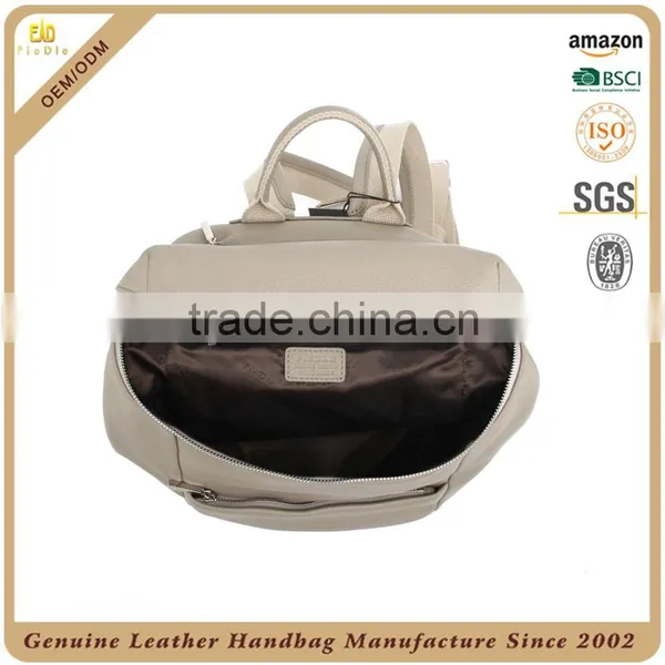 CSS1596-001 Made in China Genuine Leather Tactical Backpack Big Size Cow Leather School Bag Famous Trveling Bag photo-5