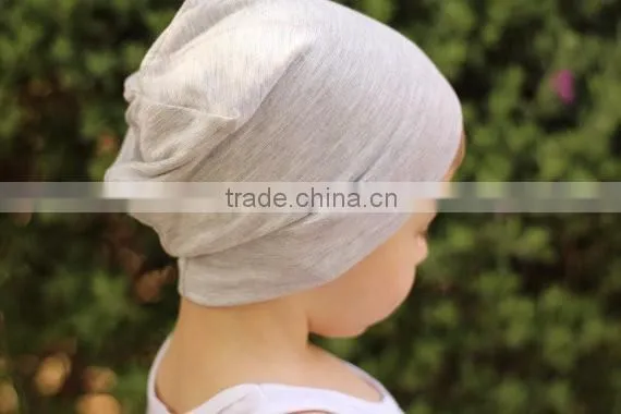 (CA303#Grey&striped)baby Crochet Beanie Cotton Grey and Striped Caps for Children photo-2