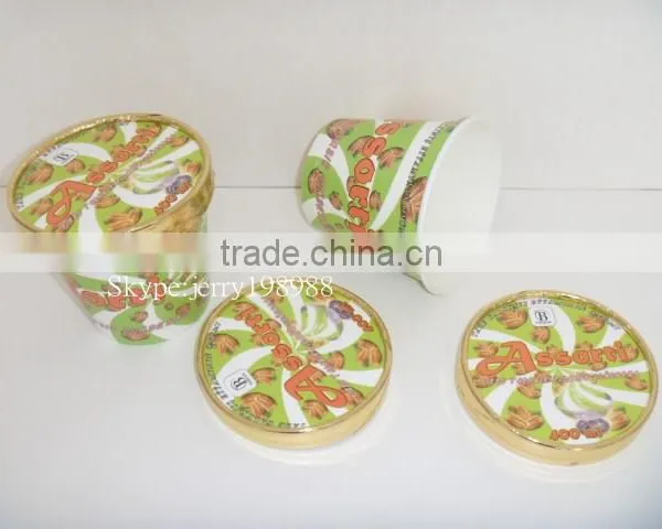 550ml Paper Ice Cream/dessert/Yogurt Container, Cup With Flat Lid,Spoon,Wooden Stick photo-5