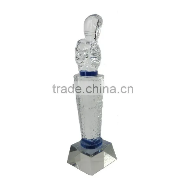 K9 Blue Crystal Direct Customized Thumb Shape Award With Base Crystal Hand Trophy photo-4