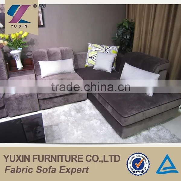 New Design Corner Fabric Sofa, L Shape Sectional Home Sofa Set, Living Room Furniture photo-3