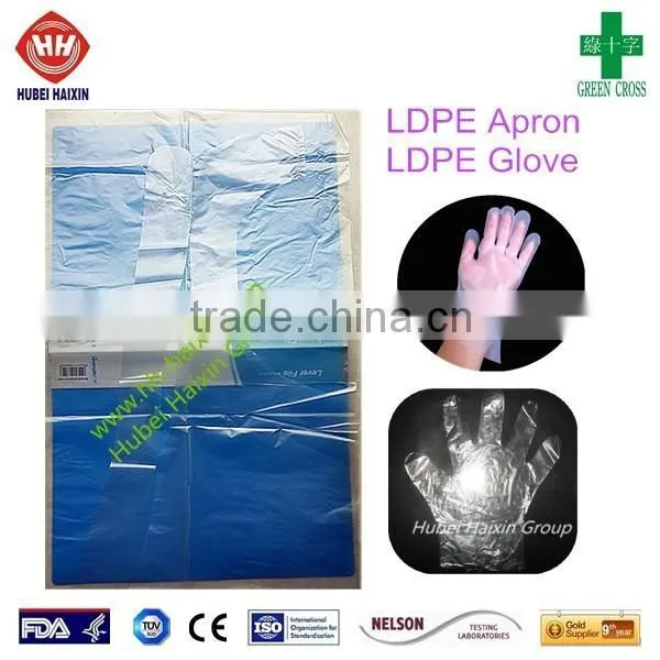 LDPE HDPE Disposable Kitchen Plastic Apron