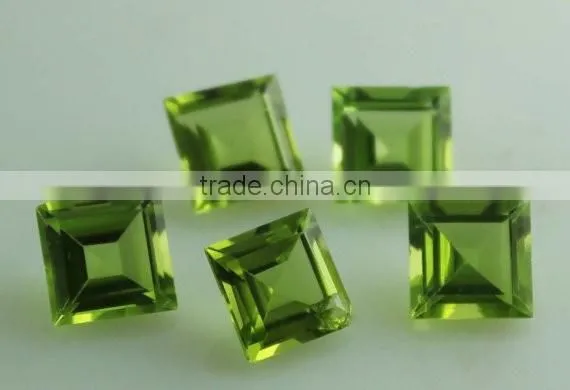 Wholesale Loose Rough Peridot Princess Cut Gemstone, AAA Quality Gemstone photo-4