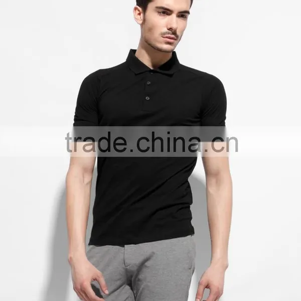 Men's Classic Casual Sport 100% POLO T Shirts photo-2