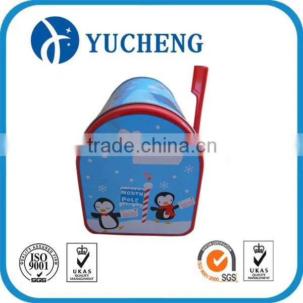 Wholesale Special Design Mail Box Shape Metal Tinplate Can photo-2