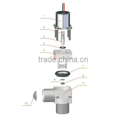 Pluming Fittings Sensor Sanitary Plastic Ware Flow Control 12v 6v Solenoid Valves photo-2