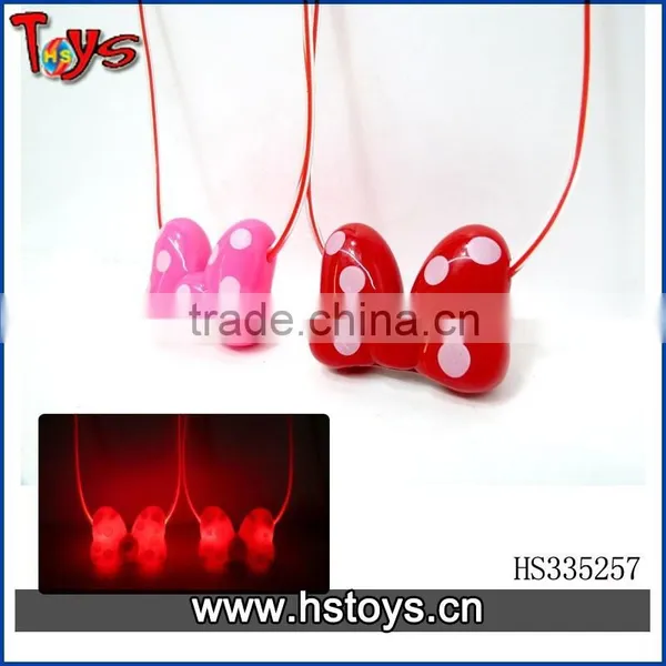 Fashion Bowknot Design Christmas Flashing Led Necklace