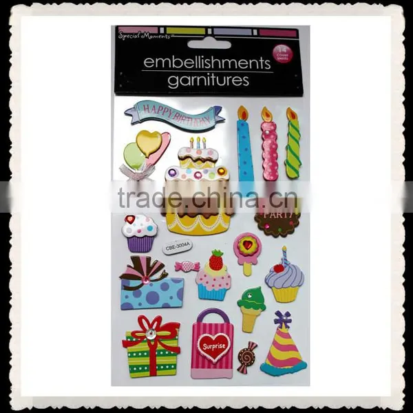 New Style 3d Cartoon Sticker for Children--birthday