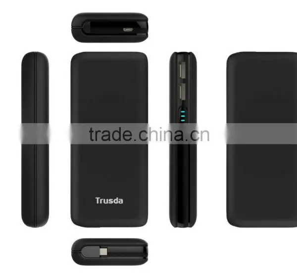 TRUSDA New Product Lithium Battery Charger Built in Cable Solar Power Bank 13000mAh With CE FCC ROHS photo-6