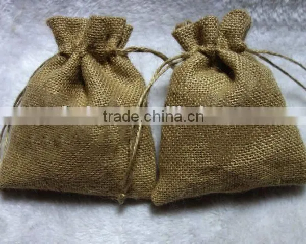 Linen Hemp Drawstring Bags With Logo Ribbon photo-4