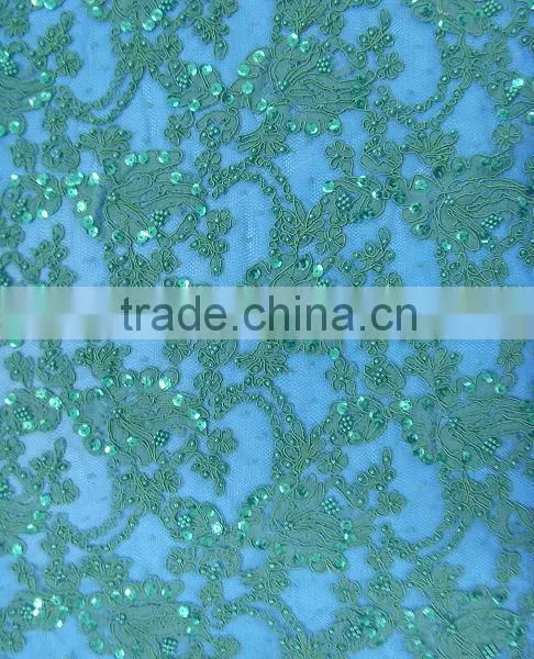 African Georges In Sequin Net Lace Cord Lace Fabric