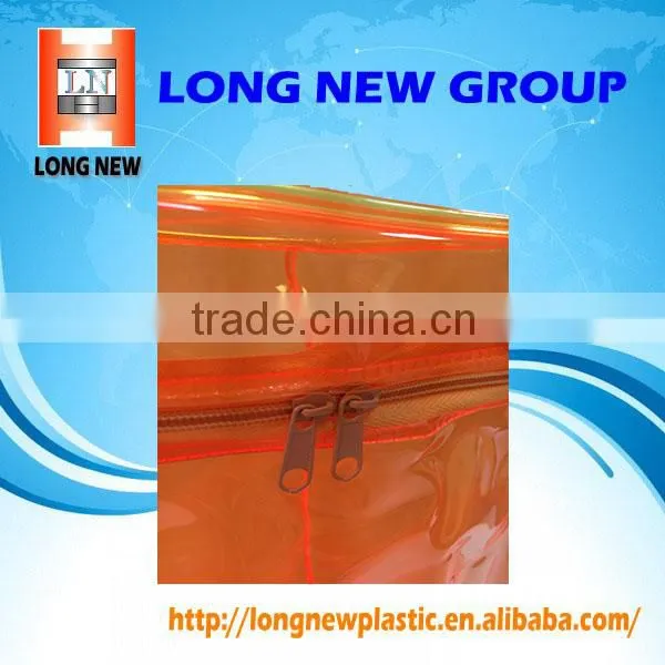 Orange PVC Bag With Zipper photo-4