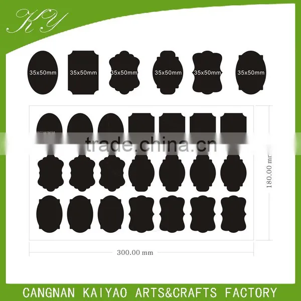 Custom Die Cut Various Shape Black Chalkboard Adhesive Sticker photo-3