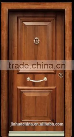 Solid Engineering Wood Door Frame Armored Entrance Arch Gate Bullet Proof Flush Door photo-6
