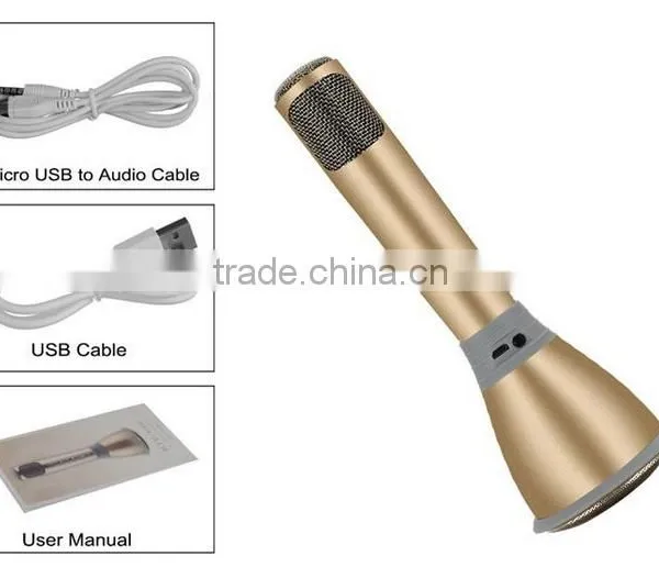 Bluetooth Speaker Portable Wireless Karaoke Microphone Handheld Condenser Microphone With Speaker photo-2