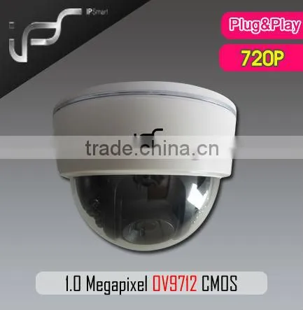IPS Cheaptest 720P OV9712 CMOS Sensor 15-20 IR Distance 3.6MM Fixed Lens Plastic Housing Infrared Dome Cameras IPS-EO1321