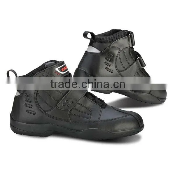 Short Stylish, Velcro and Strap Motorcycle Touring Boots