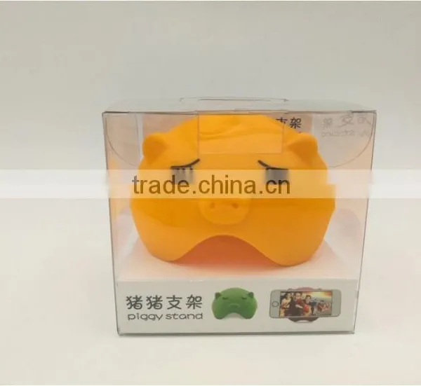 Cute Silicone Pig Mobile Phone Holder Desktop Holder Fashion Design Custom LOGO Print photo-6