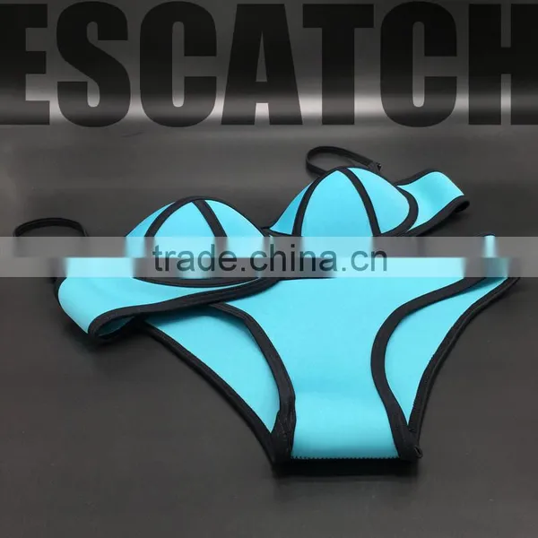 Hot Sale Style Women Lady Adult Sexy High Waist Bikini Swimwear Swimsuit Neoprene Bikini