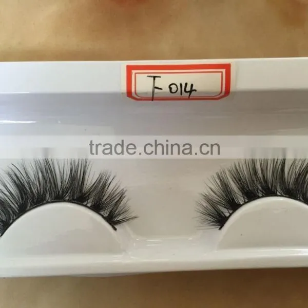 Competitive Price 100% Handmade False Eyelash Chemical Fiber Lashes photo-2