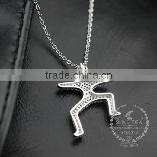 925 Sterling Silver Running Modeling Creative Pendant Necklace Fashion Women Necklace Jewelry 6360465 photo-3