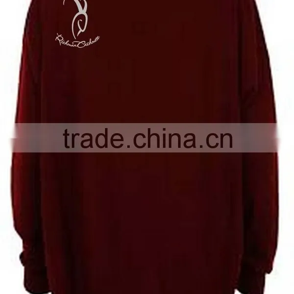 Red 100% Cashmere Women's Flat Knitting Sweater