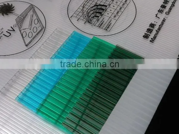 Regular pc Hollow Sheet With Double UV Coating Polycarbonate Patio Panels photo-2