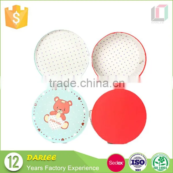 Embossing Large Round Shaped Cardboard Gift Boxes With Hinged Lid photo-3