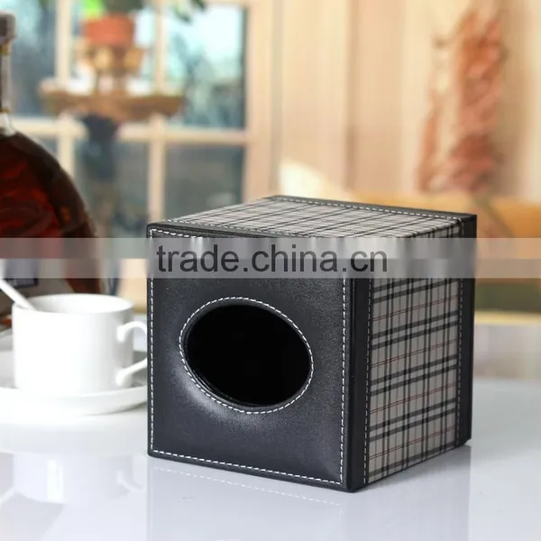 Wholesale Luxury Tissue Boxes, Decorative Pattern Leather Family Tissue Box photo-2