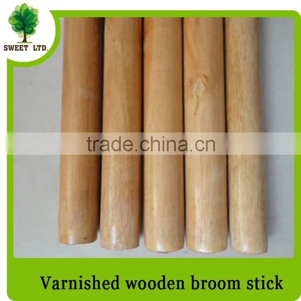 Factory Wholesales Wooden Broom Handle Stick / Varnished Wood Broom Stick Mop Handle photo-3