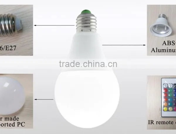 7W 9W Dimmable A80 RGB LED Bulbs Color Changing 270 Degree Beam Angle 16 Color Choice Remote Controller Included, photo-4