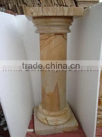 POLISHED TEAKWOOD MARBLE PEDESTALS photo-3