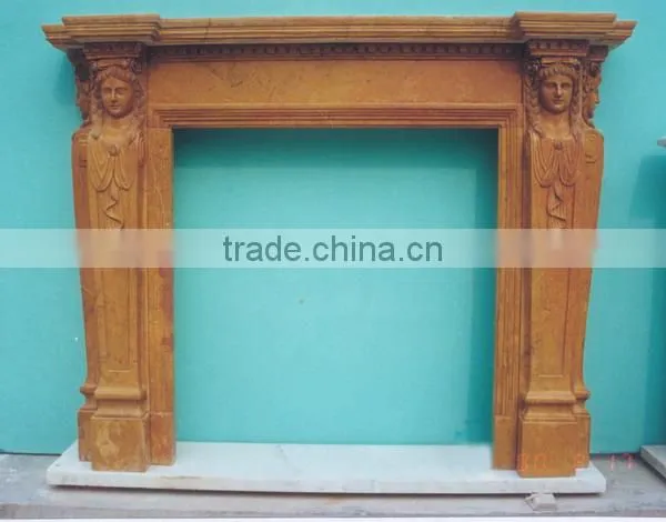 Indoor Freestanding Marble Fireplace Mantel photo-4