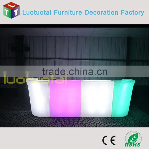 112CM High PE Plastic Illuminated Bar Corner Unit/LED Bar Counter /LED Bar/LED Illuminated Bar Hire LTT-BC05A photo-6