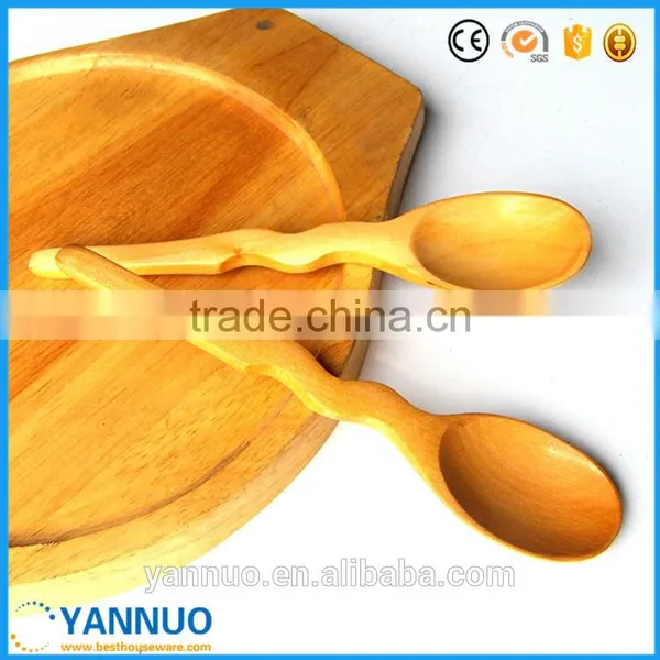 Natural Wood Material Ice Cream Spoon, Small Wooden Salt Jam Tea Spoons