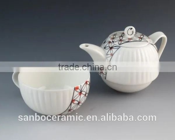 Ceramic Teapot and a Cup in One , Chaozhou Porcelain Teapot Sets With 6 PCS Cups photo-2