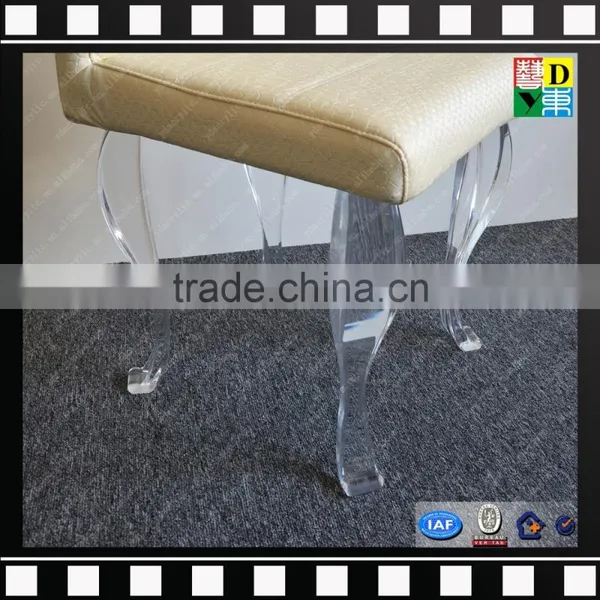 Hot Sale Top Quality Fancy Acrylic Dining Chair Elegant Design Dining Chair With Acrylic Leg PMMA Lucite Acrylic Furniture Leg photo-2