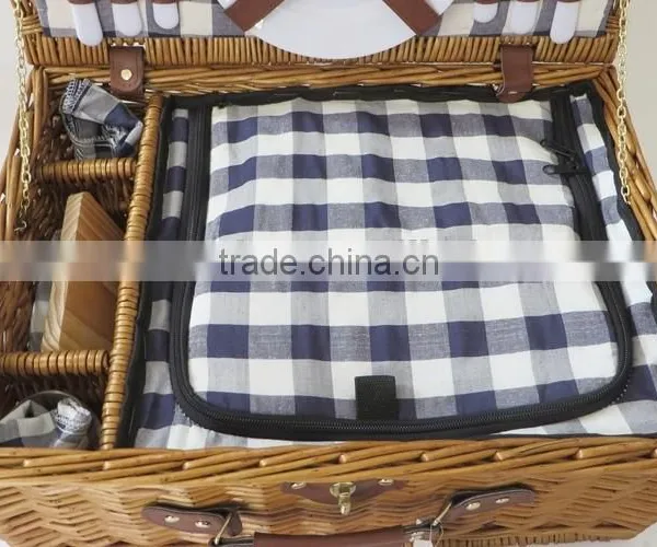 Wholesale Hand Weaving Disposable Picnic Basket With Cutlery photo-5