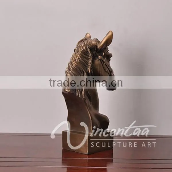Art Deco Riproduzioni Life Size Resin Craft Fiberglass Head Horse photo-6